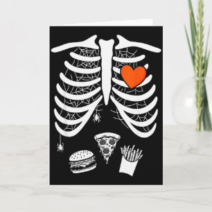 Skeleton Baby Pregnant Xray Rib Cage For Fall Hall Card