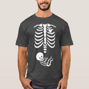 Skeleton Baby Pregnant Xray Rib Cage for Fall Hall T-Shirt