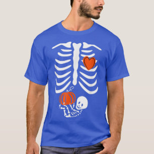 Skeleton Baby Pregnant Xray Rib Cage Halloween Cos T-Shirt