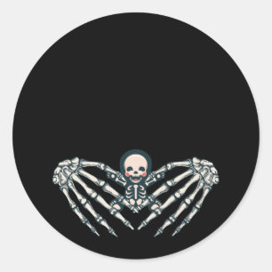 Skeleton Baby Pregnant Xray Skeleton baby Mum Hall Classic Round Sticker