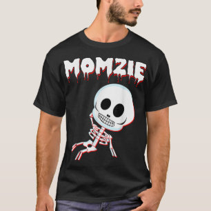 Skeleton Baby Women Mum Momzie Halloween Zombie Pr T-Shirt