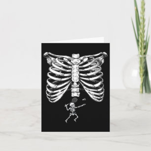 Skeleton Badminton Pregnancy Halloween Smash Shutt Card