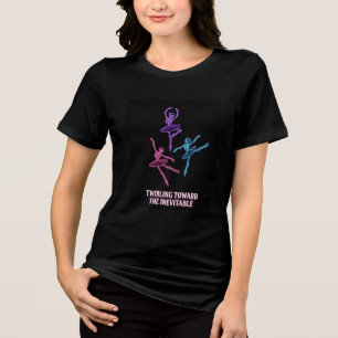 Skeleton Ballerina Birthday Forever Young Ish Tri-Blend Shirt
