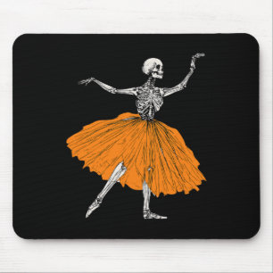 Skeleton Ballerina Dance Tutu Spooky Ballet Dancer Mouse Pad