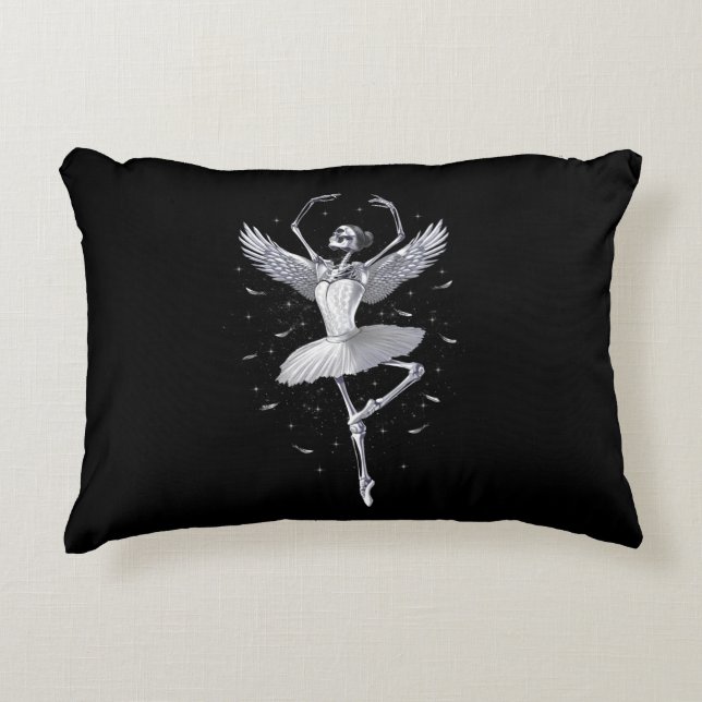 Skeleton Ballerina Decorative Cushion (Front)