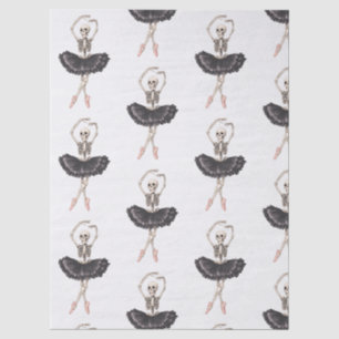 Skeleton Ballerina – Spooky Grace Meets Gothic Tissue Paper