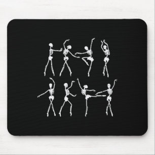 Skeleton Ballerinas Ballet Dance Cute Halloween Co Mouse Pad