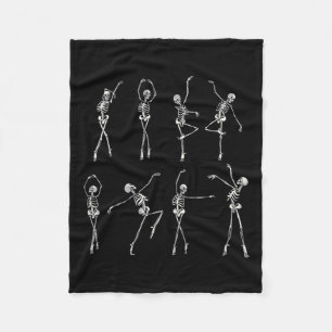 Skeleton Ballerinas Halloween Costume Ballet Girl Fleece Blanket