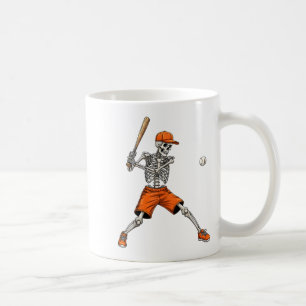 Skeleton Baseball Halloween Costume Funny Men Boys Coffee Mug