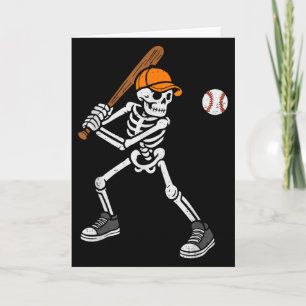 Skeleton Baseball Halloween Costume Mens Boys Teen Card
