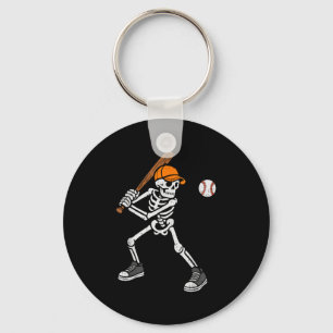 Skeleton Baseball Halloween Costume Mens Boys Teen Key Ring