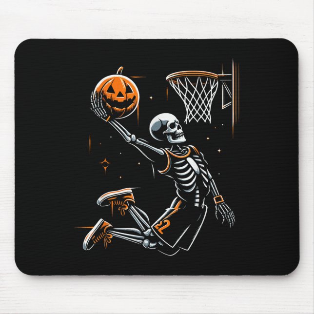 Skeleton Basketball Player Men Boys Y For Hallowee Mouse Pad (Front)