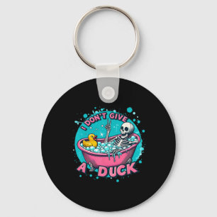Skeleton Bath Humour Rubber Duck Funny Halloween  Key Ring