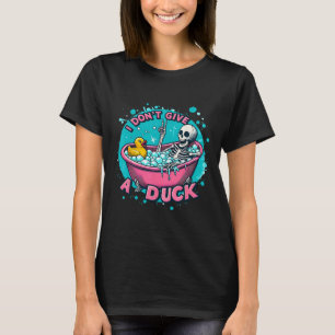 Skeleton Bath Humour Rubber Duck Funny Halloween T-Shirt