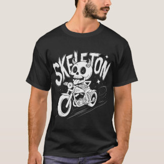 Skeleton Bike Rider – Edgy & Cool Biker T-Shirt
