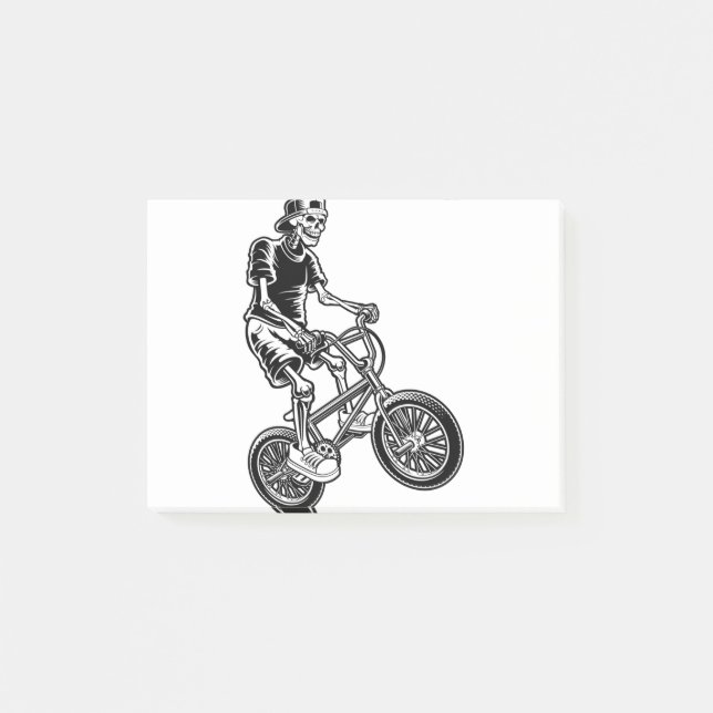 Skeleton Biking Skeleton play bike Post-it Notes (Front)