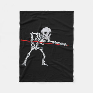 Skeleton Billiards Billiard Pool Snooker Halloween Fleece Blanket