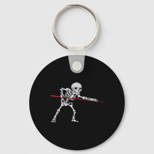 Skeleton Billiards Billiard Pool Snooker Halloween Key Ring