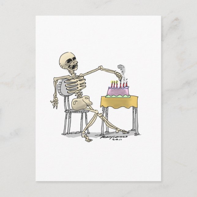 sKeLeToN BiRtHdAy CaKe Postcard (Front)