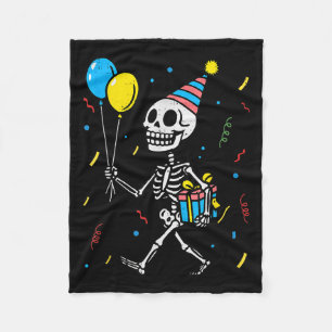 Skeleton Birthday Halloween Costume Boys Teens Gir Fleece Blanket
