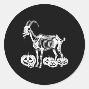 Skeleton Birthday Halloween Mens Womens Kids  Classic Round Sticker