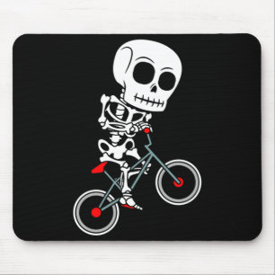 Skeleton Bmx Racer Halloween Style Racing Easy Mouse Pad