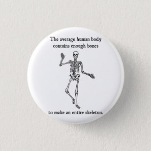 Skeleton Bones in the Average Human Body 3 Cm Round Badge