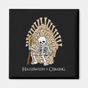 Skeleton Bones Throne Fun Halloween Boys Girls Kid Magnet