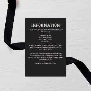 Skeleton Bones Wedding Enclosure Card