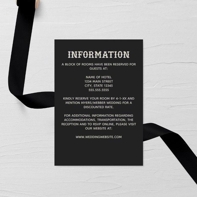 Skeleton Bones Wedding Enclosure Card (Creator Uploaded)