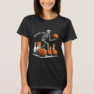 Skeleton Bowling Player Funny Bowler Halloween T-Shirt