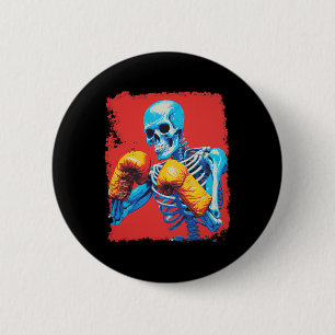 Skeleton Boxing 6 Cm Round Badge