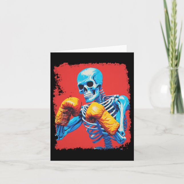 Skeleton Boxing  Card (Front)