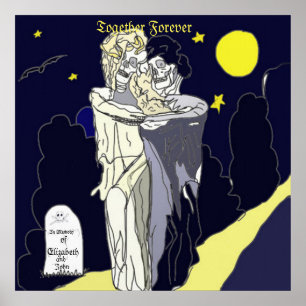 Skeleton Bride and Groom Poster