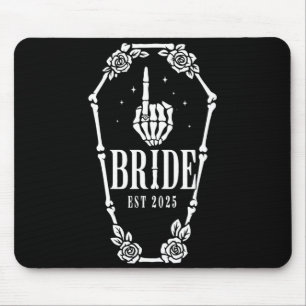 Skeleton Bride Groom Halloween Wedding Party Mouse Pad