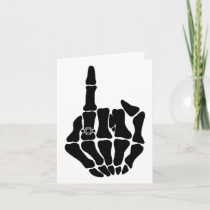 Skeleton Bride Wedding Just Married Spooky Gothic Card