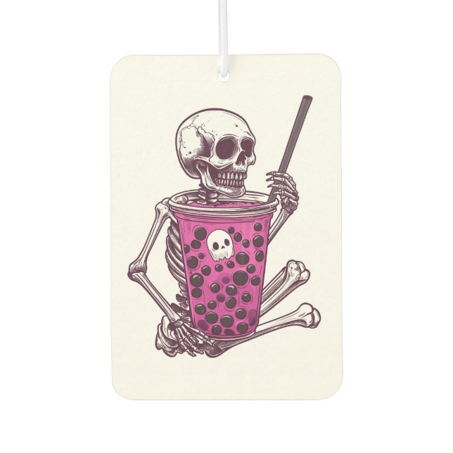  Skeleton Bubble Tea Car Air Freshener (Front)
