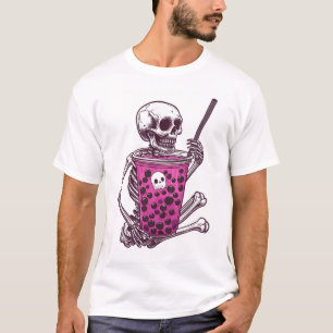  Skeleton Bubble Tea T-Shirt