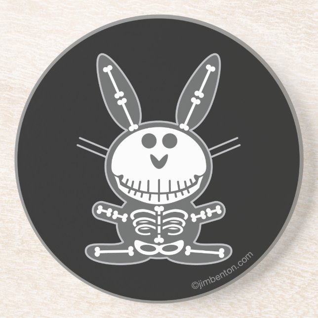 Skeleton Bunny Coaster (Front)