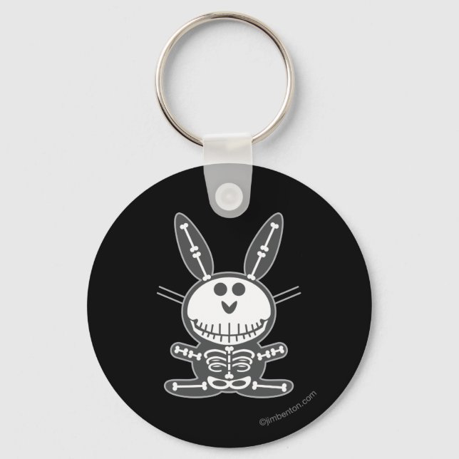 Skeleton Bunny Key Ring (Front)