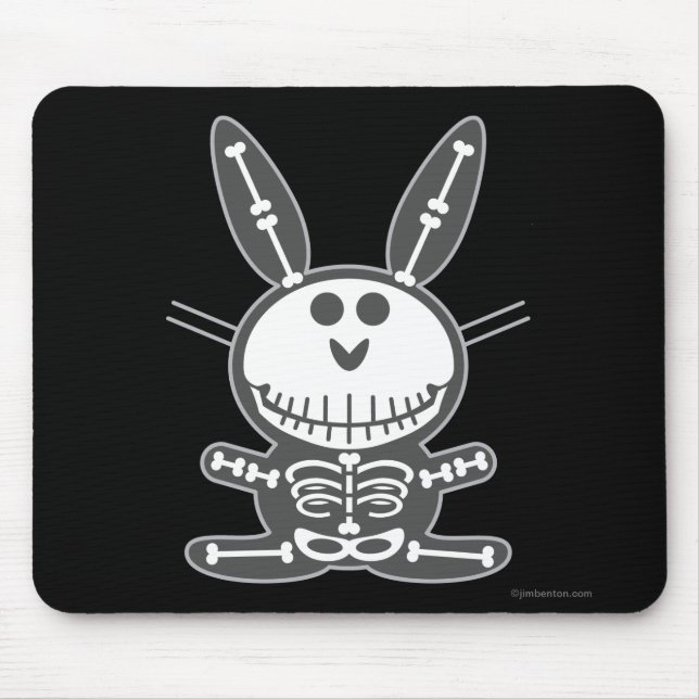 Skeleton Bunny Mouse Pad (Front)
