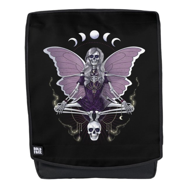 Skeleton Butterfly Goth Backpack (Front)