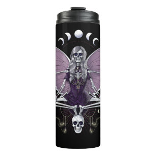 Skeleton Butterfly Goth Thermal Tumbler