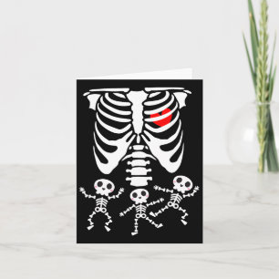 Skeleton By Halloween Pregnancy Couples Costumes M Card