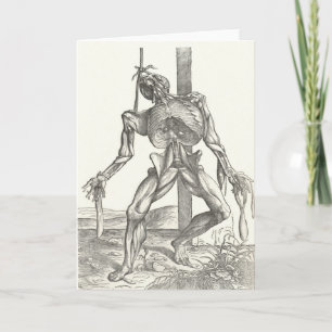 Skeleton Cadaver Corpse Anatomy Medical Card
