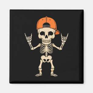 Skeleton Cap Halloween Punk Rock Men Boys  Magnet