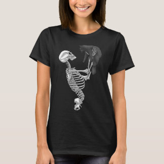 Skeleton Cat Art For Men Women Feline Costume Hall T-Shirt