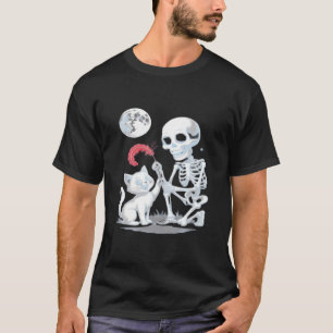Skeleton Cat Halloween Funny Cute Spooky Essential T-Shirt