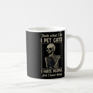 Skeleton Cat Kitten Lover Grumpy Skull Kitty Pet O Coffee Mug