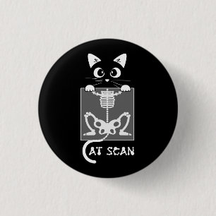 Skeleton Cat Scan Ct Scaning Funny X Ray Pun Meme 3 Cm Round Badge